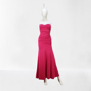 Women's Pink Super Sexy & Fit Bodycon Full Length Maxi Dress, Size: Small New